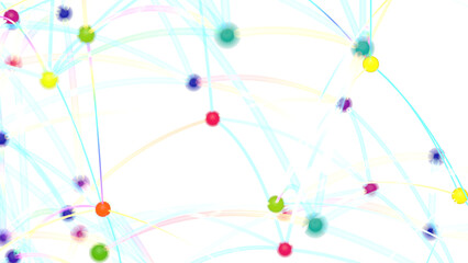 Poster - Abstract Colorful Network Connections