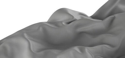 Aufkleber - A close-up image of a white fabric draped in a smooth, flowing pattern. The fabric is soft and luxurious, creating a sense of elegance and tranquility.