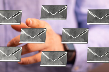 Leinwandbilder - Efficient email management.  Streamline your inbox with smart strategies. Boost productivity.