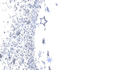 Aufkleber - Glimmering silver stars on white. Perfect for holidays, celebrations, and magical designs.