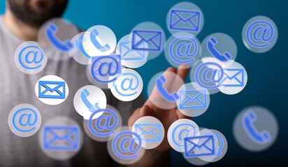 Poster - Easy ways to connect. Email, phone, or online chat support.  Get in touch today!