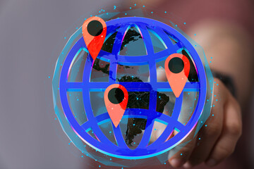 Leinwandbilder - Illustrates global reach and interconnectedness. Ideal for networking, technology, and travel.