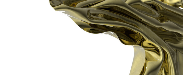 Poster - Golden folds of luxury Shine bright gold luxury texture abstract