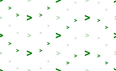 Aufkleber - Seamless pattern of large and small green greater symbols. The elements are arranged in a wavy. Illustration on light green background