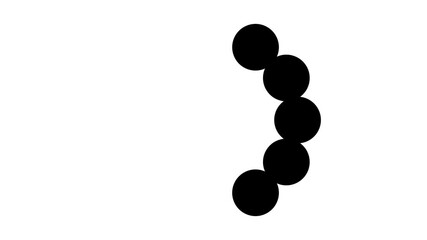 Poster - Black And White Round Shape With Circle Animation