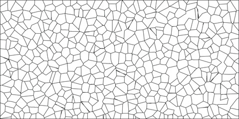 abstract geometric pattern of irregular polygons with black lines on white background perfect for de