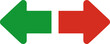 © cac_tus - Green left arrow and red right arrow, direction concept. Vector illustration