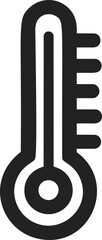 Aufkleber - Black and white thermometer symbol in flat design with bold vertical lines. Vector illustration