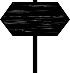 Poster - Black silhouette of a wooden arrow sign, . Vector illustration