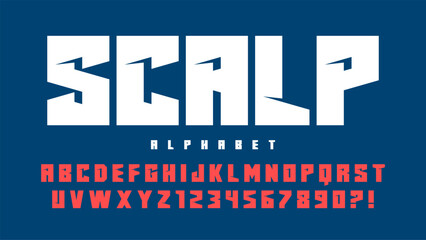 Poster - Dynamic alphabet design, typeface, letters and numbers.