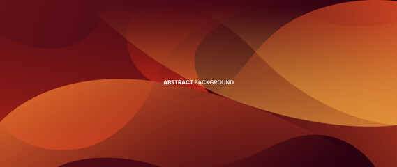 Poster - Orange abstract background with subtle color gradations and shaded curved lines. A neatly arranged wave-like pattern.	