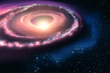 Wall Mural - Celestial canvas of vibrant nebulae and cosmic dust, swirling in a dark expanse of space