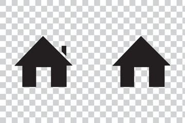 Poster - Web home icon set for websites and apps. Simple house symbol. Flat real estate sign. Main page pictogram in filled, thin line, outline and stroke style. Isolated illustration
