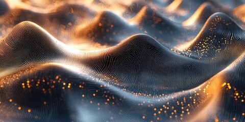 Leinwandbilder - An abstract artwork demonstrating 3D illusions, utilizing fluid lines and detailed textures to produce a visually striking and sophisticated design focused on depth and d