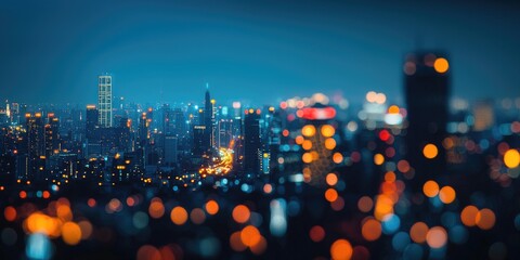 Aufkleber - a cityscape with a techno-noir vibe, featuring dark streets, glowing neon signs, and advanced tech elements.