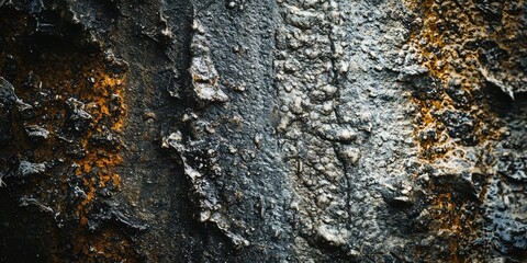 Leinwandbilder - A detailed shot of rough, textured surfaces blending into an abstract composition, creating a sense of depth and complexity.