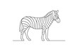 © MdIkramul - Zebra animal continuous one line drawing minimalism design