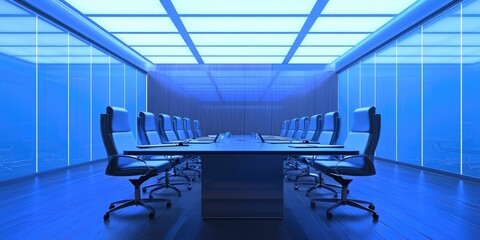 Aufkleber - Corporate board meeting with top executives discussing key decisions in a sleek, modern conference room.