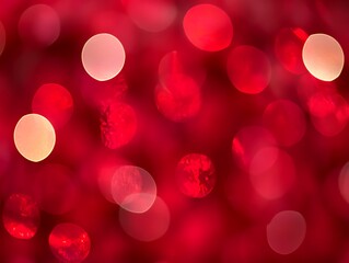 Poster - Abstract red bokeh circles