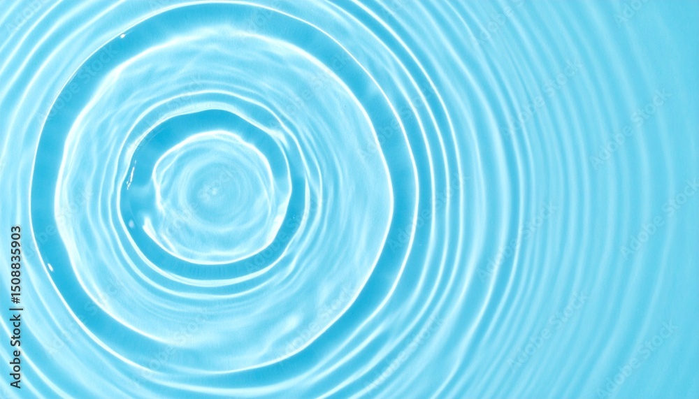 High Def Image Water Ripple Aerial top view of crystal-clear blue water ripples with vivid texture ...