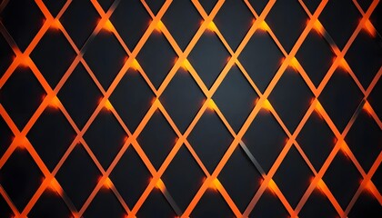 Aufkleber - A black background with a pattern of orange diamonds creating a geometric design effect look