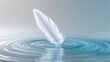 © Saepul - A feather is floating on the surface of a body of water