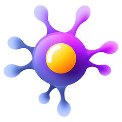 Poster - Abstract Colorful Circular Shape with Fluid Gradient Design and Modern Style, isolated on transparent background.