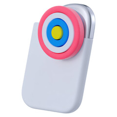 Poster - Colorful Target Design on Modern Device with White Background, isolated on transparent background.