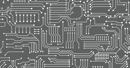 Poster - electronics board. circuit board electronic hi tech pattern. vector abstract technology on black bac