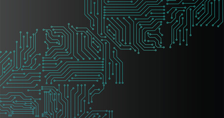 Poster - circuit board background. vector electronic background.