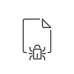 Poster - This work safety icon prominently features a document adorned with a spider, which symbolizes the crucial protection against unwanted digital threats and potential data breaches that can occur online