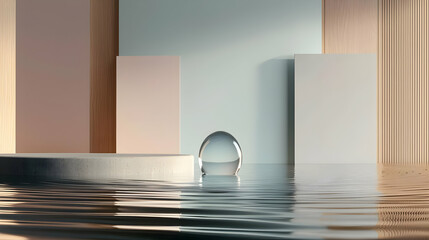 Wall Mural - Modern Geometric Design Display Background
