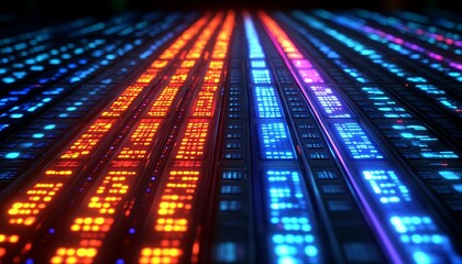Poster - Futuristic data stream
