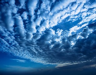Wall Mural - deep blue cloudscape textured background