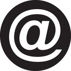 Poster - Email Symbol, At Sign Icon, Communication Graphic, Web Design Element, Digital Communication