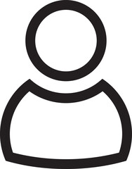 Poster - Simple User Profile Icon Minimalist Person Outline Illustration