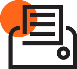 Poster - Simple Document Icon Clean and Minimalist Design for Websites and Applications