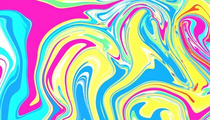 Poster - Vibrant fluid art creation studio abstract design colorful environment close-up artistic expression