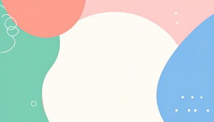Poster - Colorful abstract shapes digital design graphic art creative studio modern aesthetic visual composition