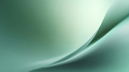 Poster - Soft light green backdrop presents gentle curves and gradients, providing a serene atmosphere ideal for creative projects, websites, or graphic designs needing a fresh and tranquil touch