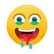 © STOCK CART - Drooling Water in Mouth EmojiExcited Thirsty Smiley