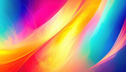 Poster - Colorful abstract wave patterns digital art vibrant environment artistic perspective modern design concepts