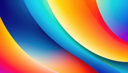 Poster - Dynamic abstract waves of color digital art vibrant gradient modern aesthetic digital artwork visual design