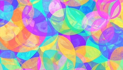 Poster - Vibrant abstract colorful circles digital art graphic design modern high-resolution artistic expression