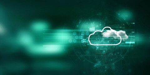 Poster - 2d illustration abstract cloud background