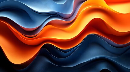 Poster - An abstract theme featuring a dynamic interplay of light and shadow, with smooth, undulating curves. It creates a visually striking image with a sense of movement and depth.