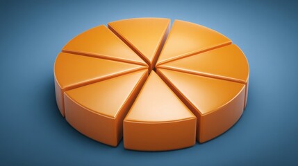 Poster - Conceptual visualization of a pie chart representing golden ratio allocation with bold colors and clear sections