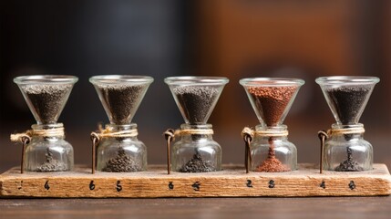 Poster - Classic hourglass representing the passage of time with a unique design element that evokes reflection and contemplation