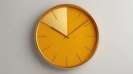 Poster - Classic clock design representing golden ratio market clock icon concept with circular time-based elements
