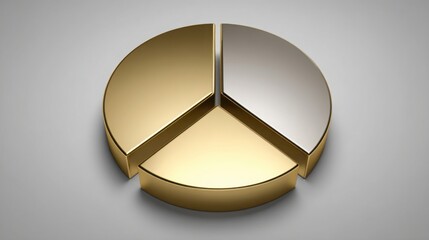 Poster - Conceptual visualization of a golden ratio pie chart representing sentiment analysis and market trends in finance